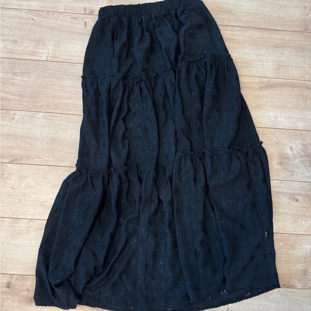 Three bird nest eyelet maxi skirt, small